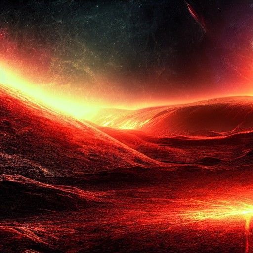 Eerie Spacescape of End Times in 8K Digital Art