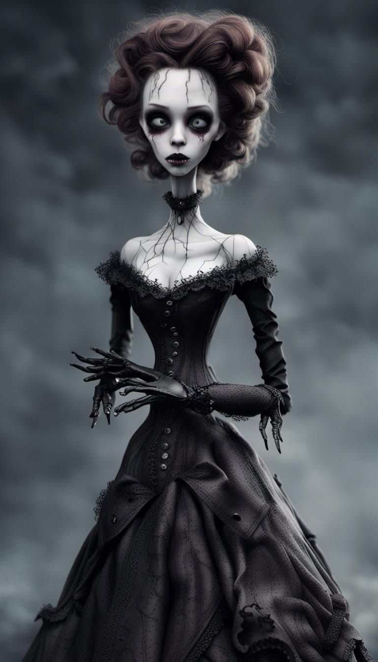Victorian Vampire Doll in a Dark Fairytale