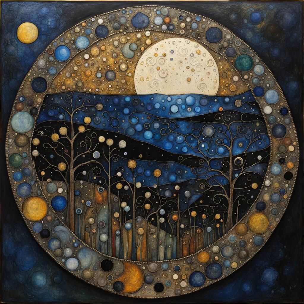 Mystical Midsummer Moon with Enigmatic Monster