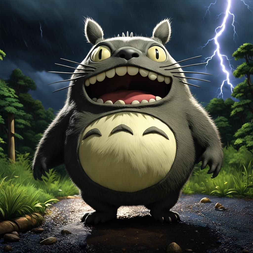 Ogre Totoro: Dark Fantasy Concept Art