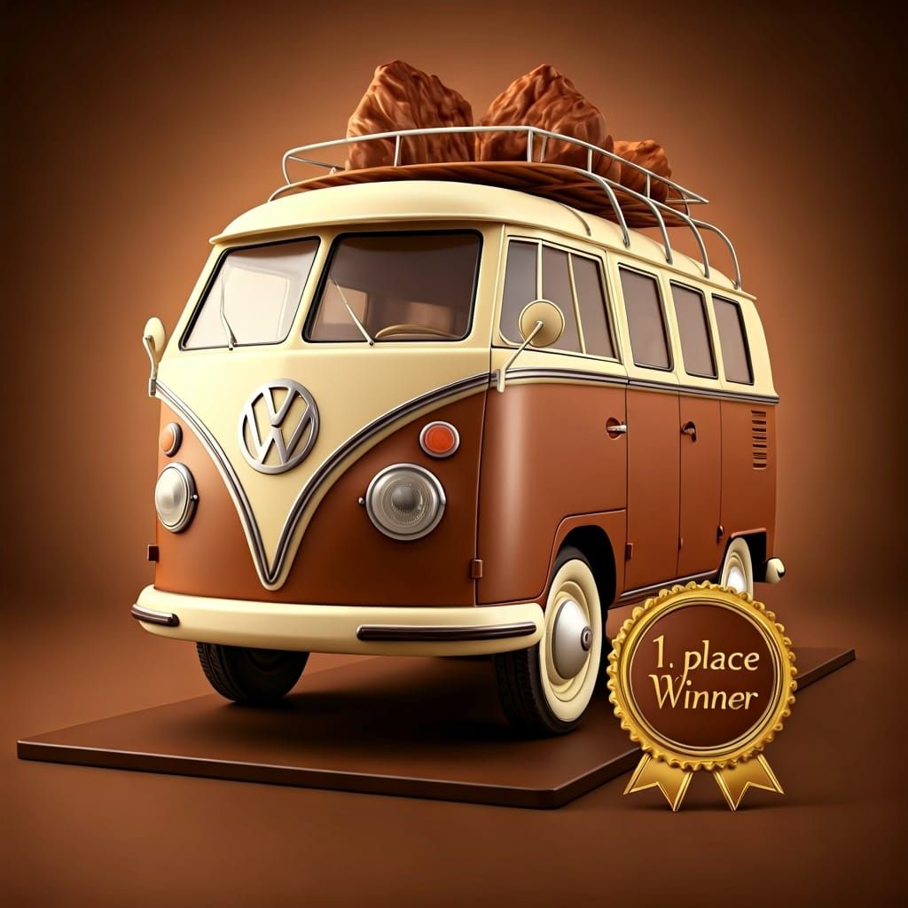Chocolate VW Bus Sculpture Wins Art Contest