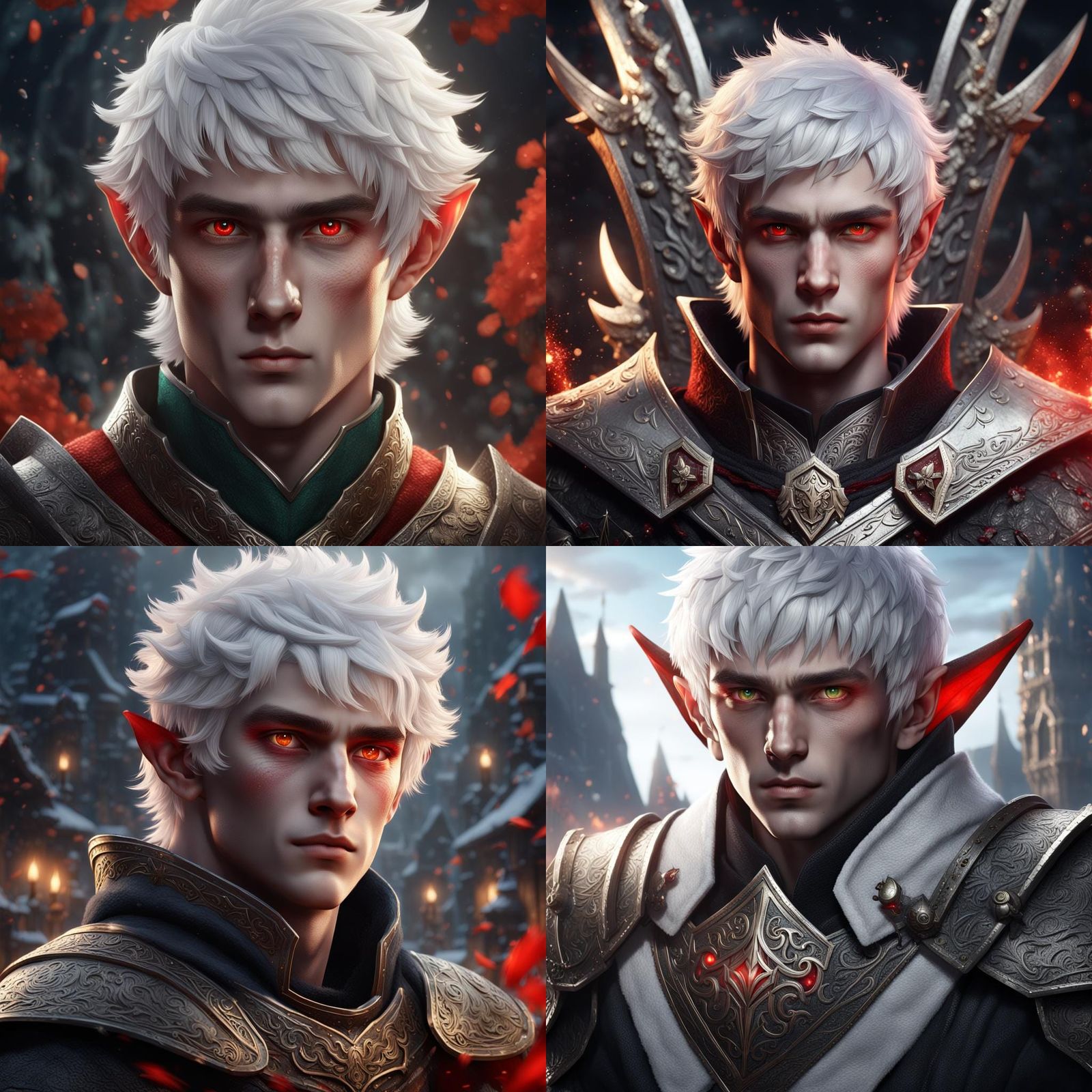 Elven Boy Portrait in Detailed Fantasy Art Style