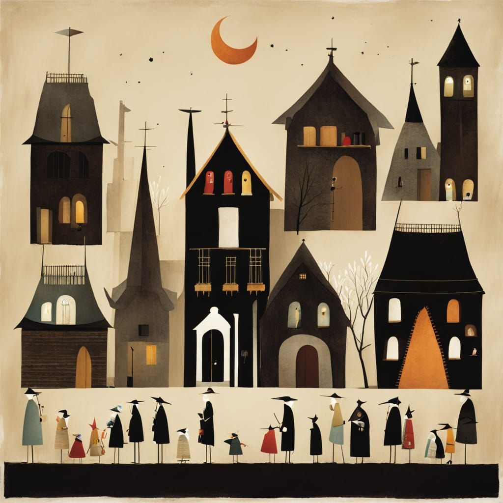 Whimsical Royal Court in a Charming Watercolor Style