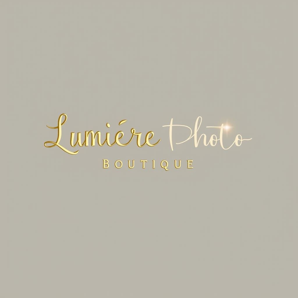 Elegant Logo for Lumière Photo Boutique in Minimalist Style