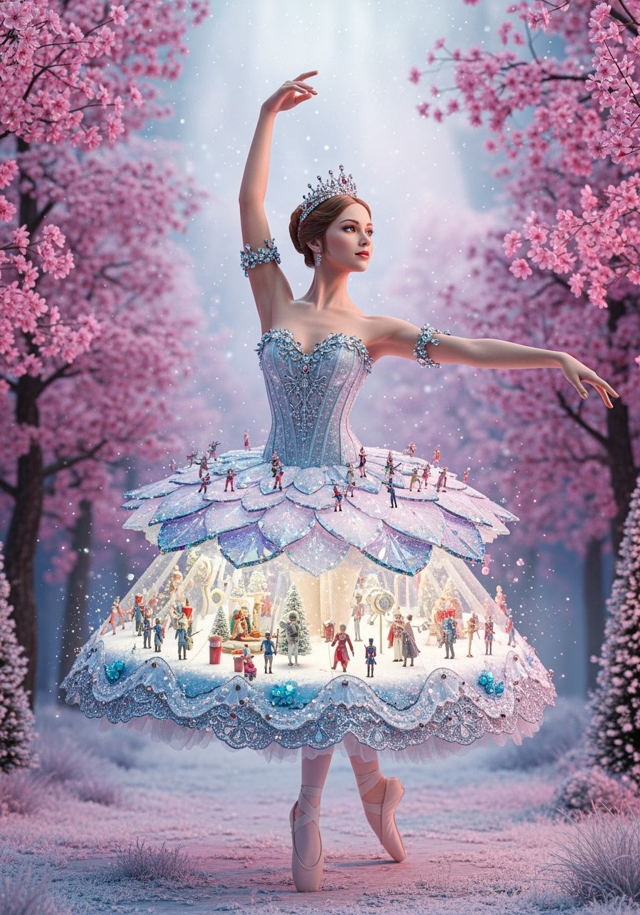 Ballerina in Sugar Plum Forest: The Nutcracker Ballet