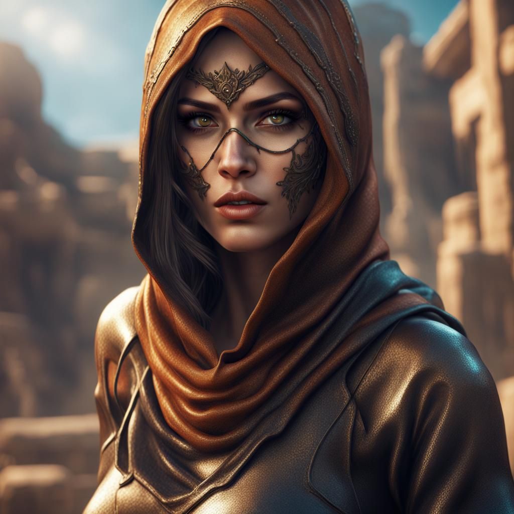 Realistic Portrait of a Rogue Woman