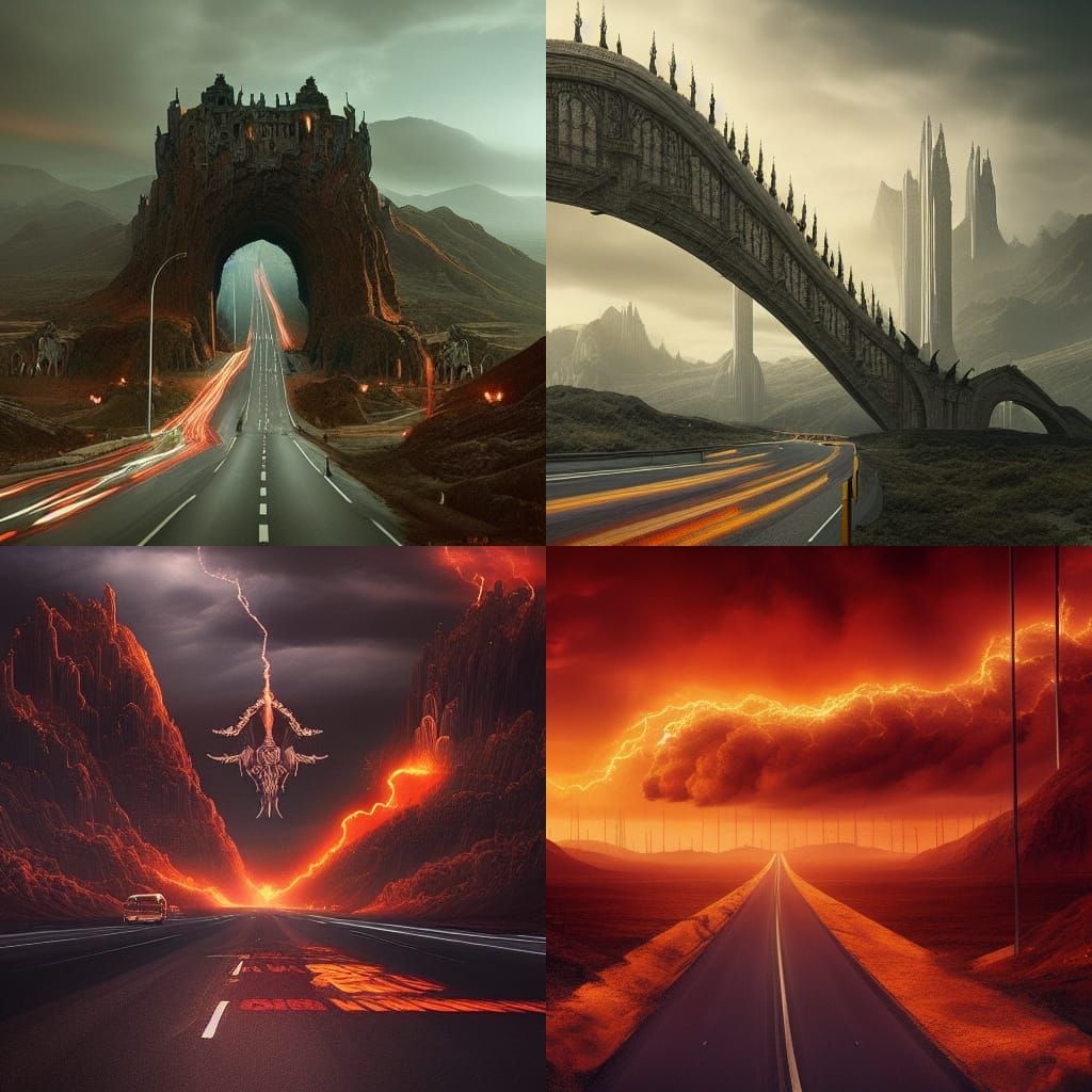 Epic Highway to Hell: Digital Matte Painting