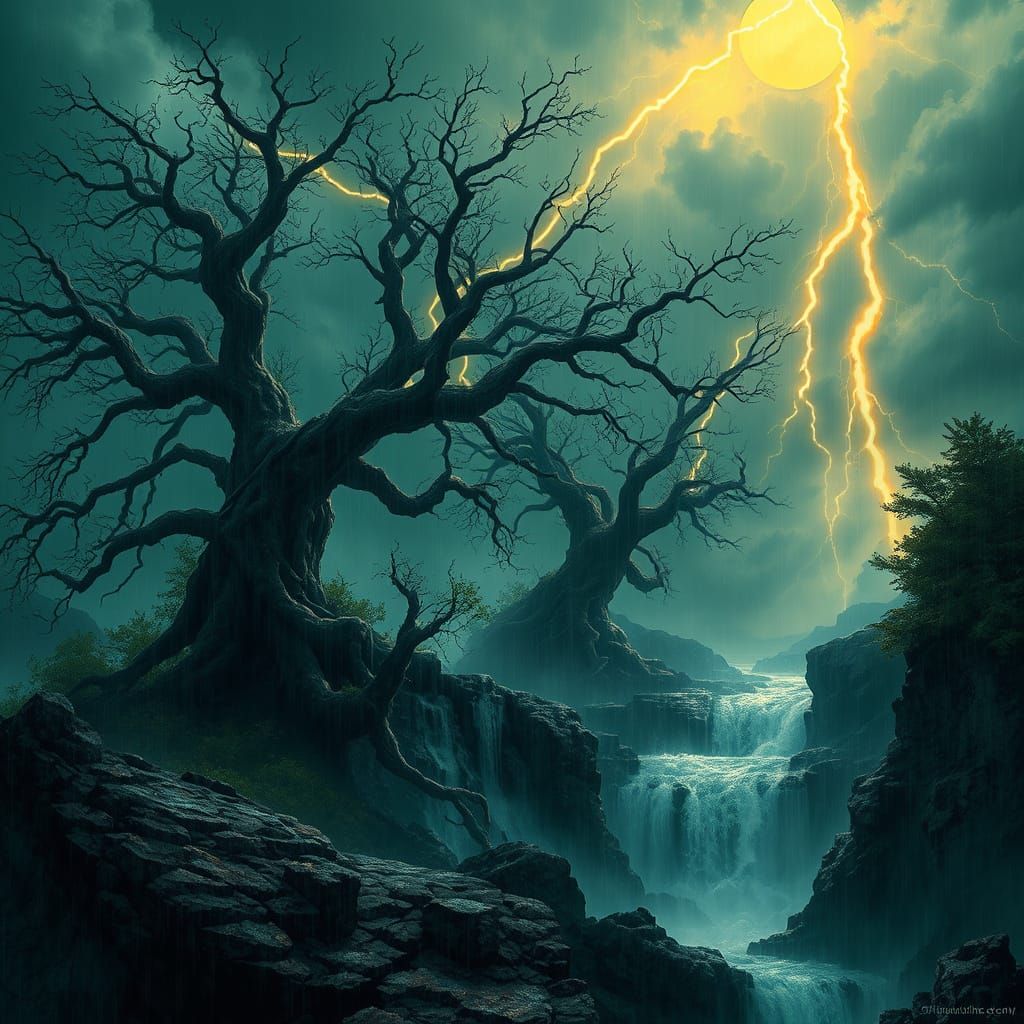 Mystical Stormscape in Hyper-Realistic Detail