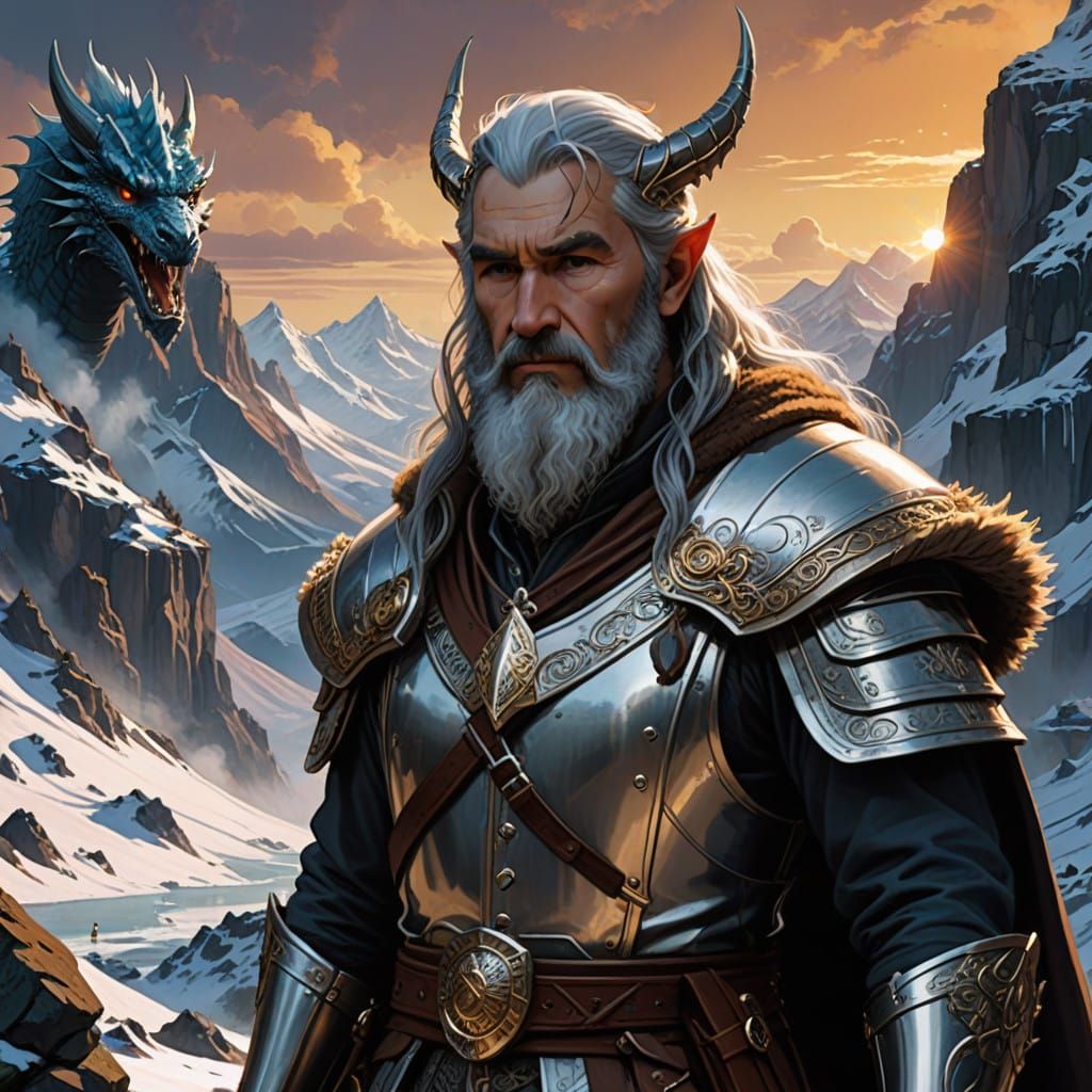 The Unrelenting Drunk, a Majestic Silver Dragon Warlock in C...