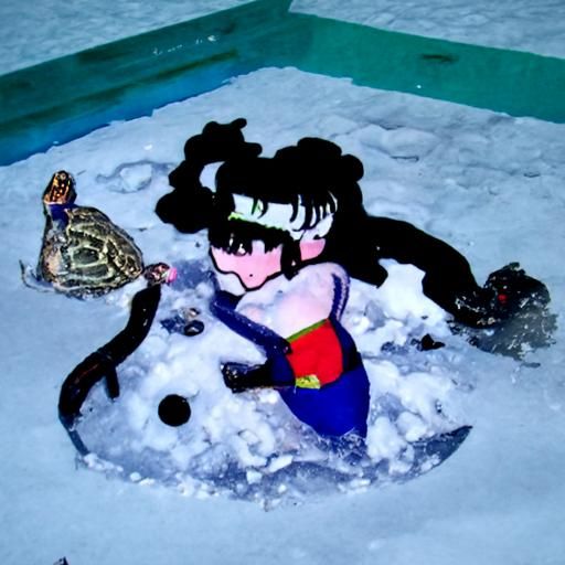 Sailor Moon's Snowy Swim: Underground Comix Style