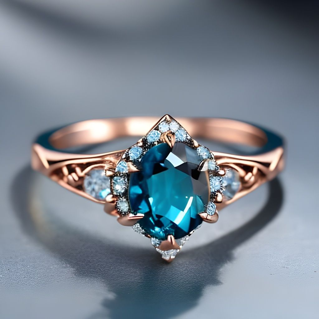 Ethereal Elvish Sapphire Ring in Brilliant Light