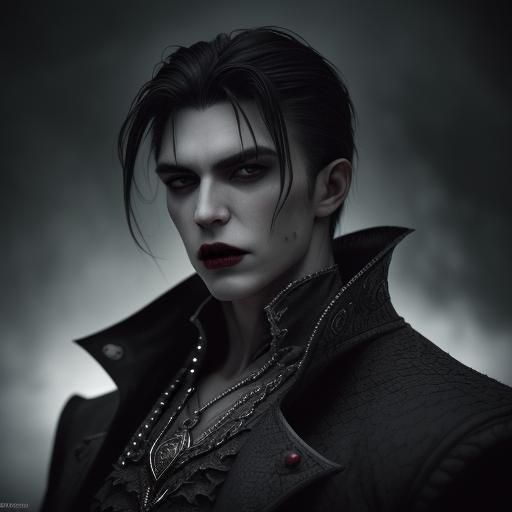 Hyperrealistic Vampire Portrait in High Definition