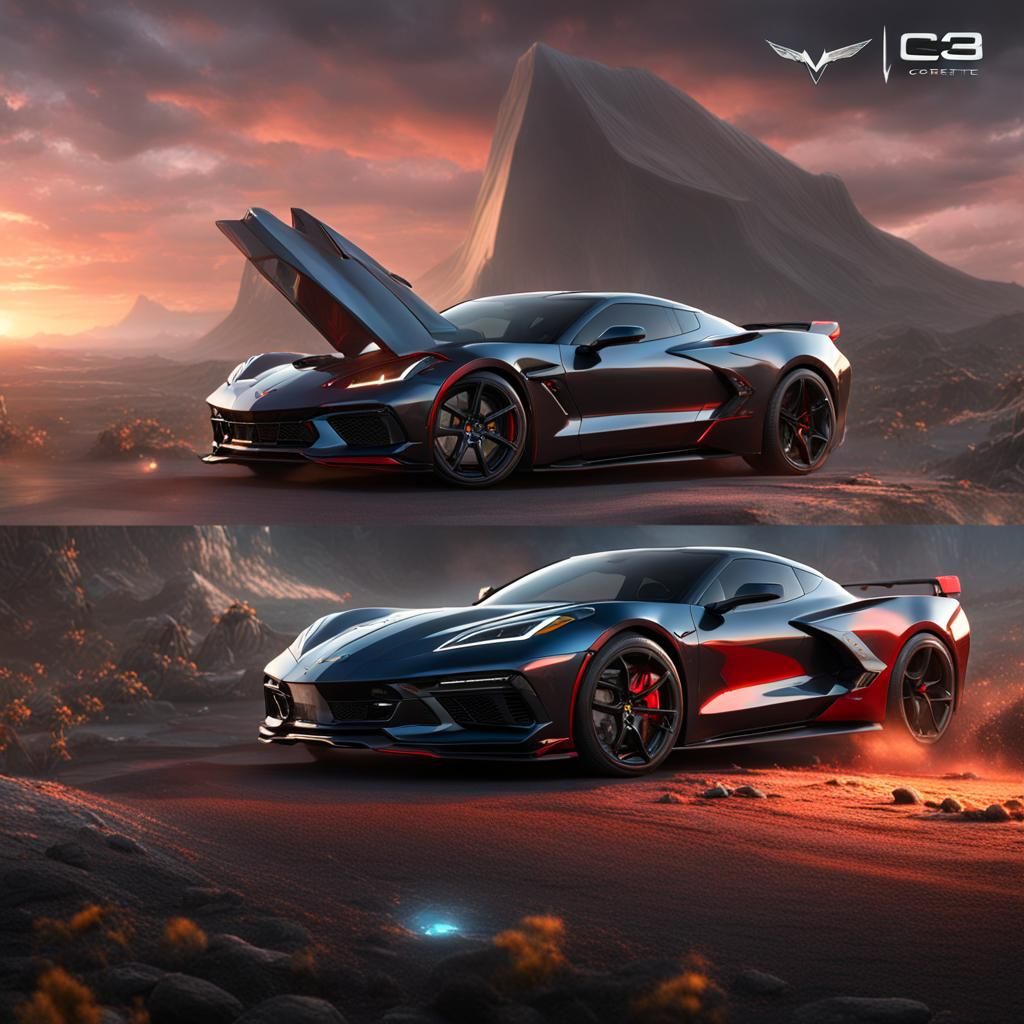 Combined C8 and C3 Corvette Concept Art
