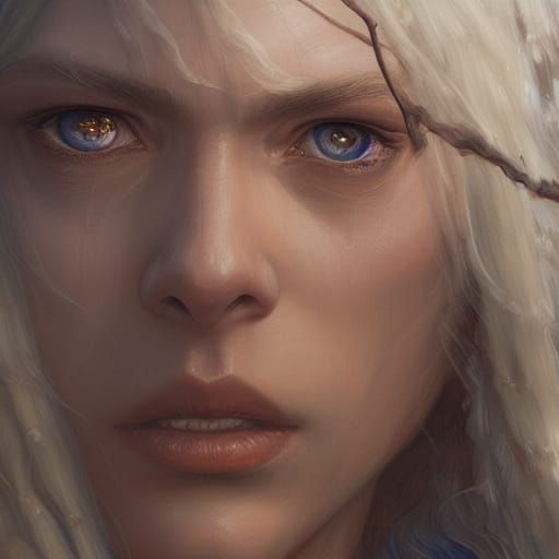 Griffith from Berserk as Detailed Fantasy Portrait