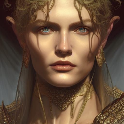 Griffith as Realistic D&D Character Portrait
