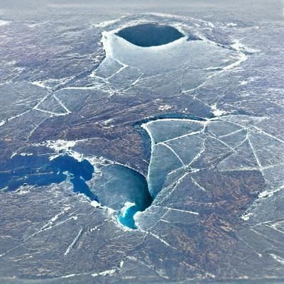 Icy Lake at Twilight