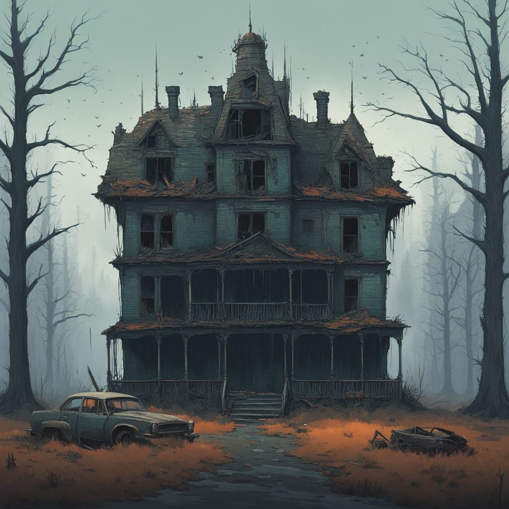 Cyberpunk-Style Fungal Knight in Ruined, Haunting Architectu...