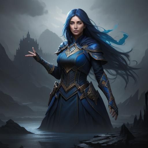 Friends with Girl in Blue: Fantasy Concept Art