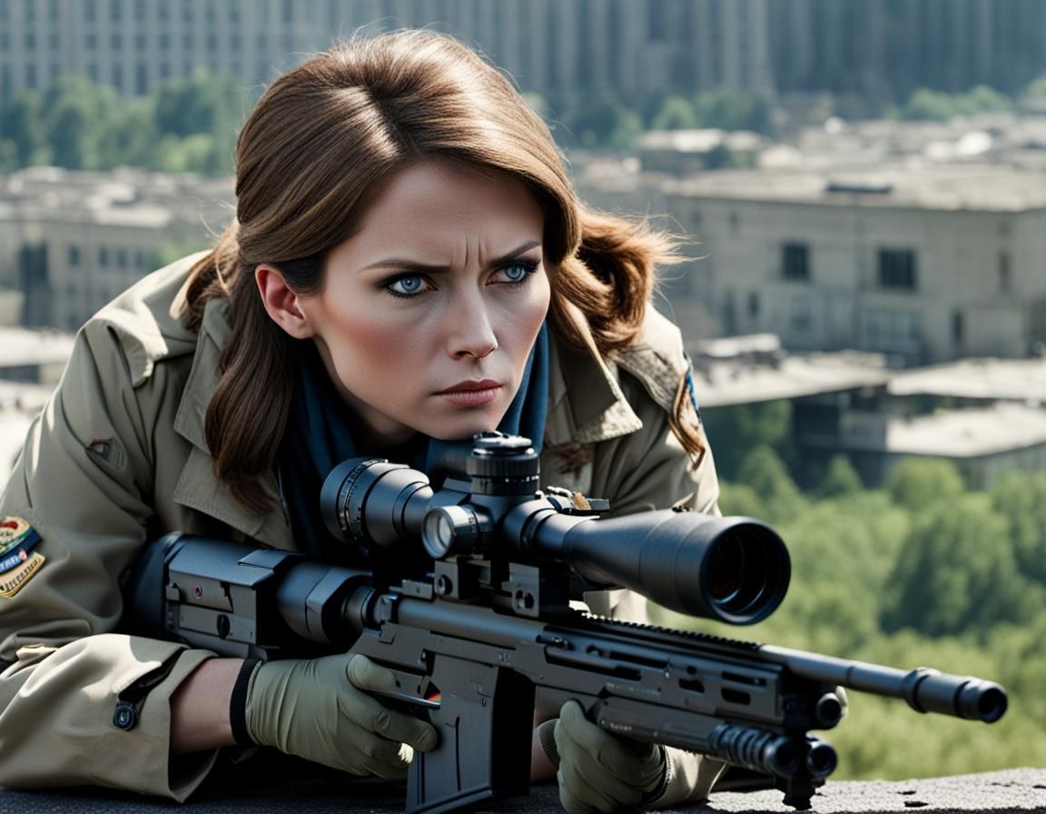 Sniper Aiming at Evil Politician