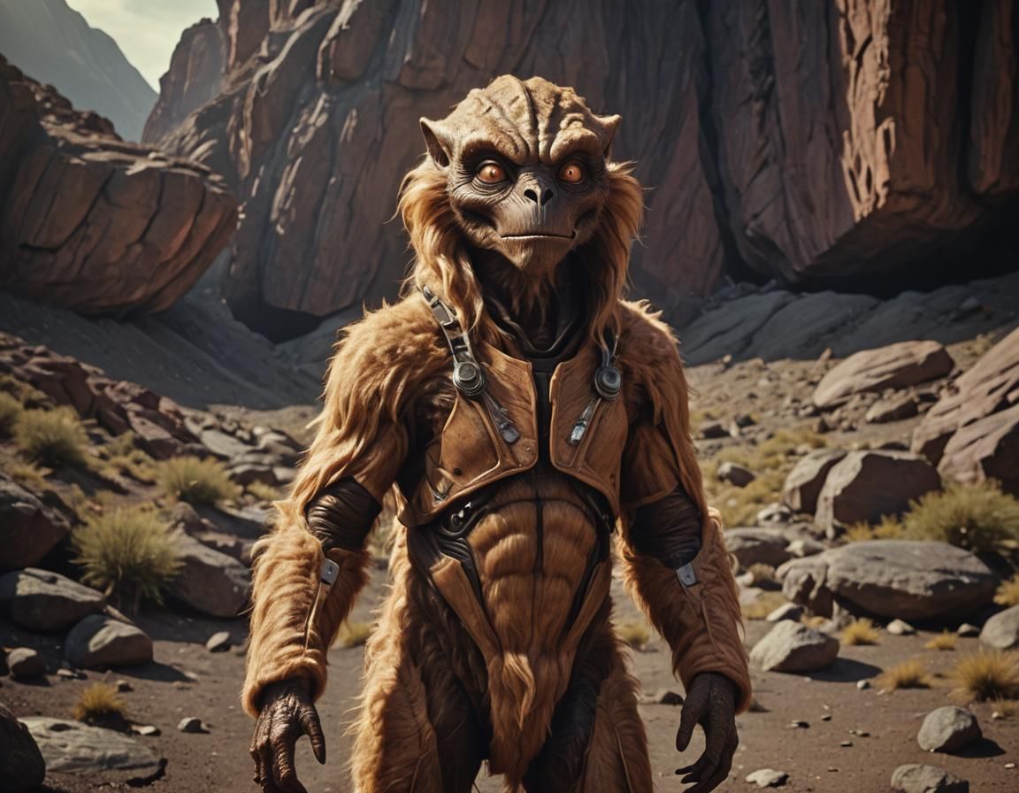 Magog Furry Brown Alien in Andromeda Style