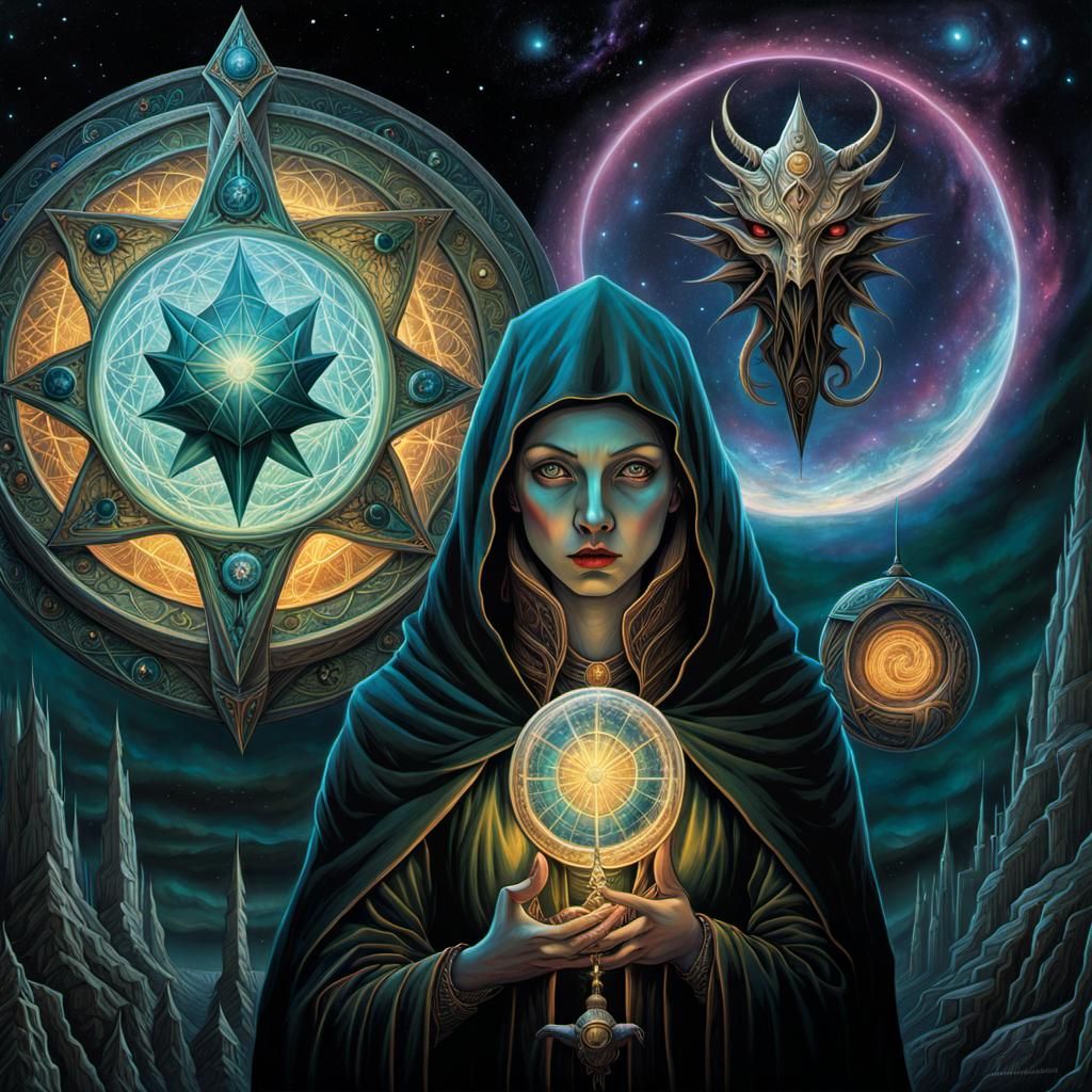 Mysterious Horror Astral Fantasy Art