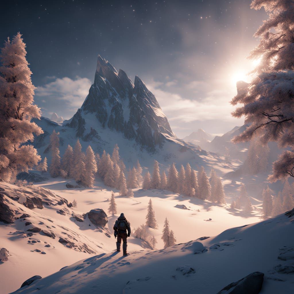 Stormy Blizzard Panorama in Hyper-Realistic 3D