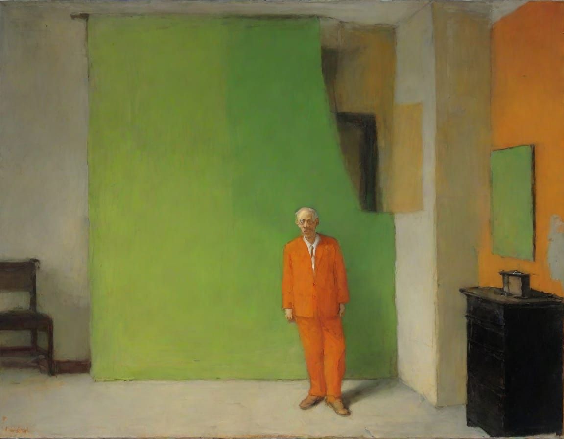 Expressive Figure in Oil with Neon Underpainting