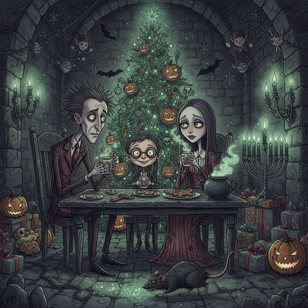 Eerie Family Dinner in Spooky Dungeon Fusion