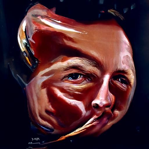 Elon Musk Portrait in Oil Paint Style