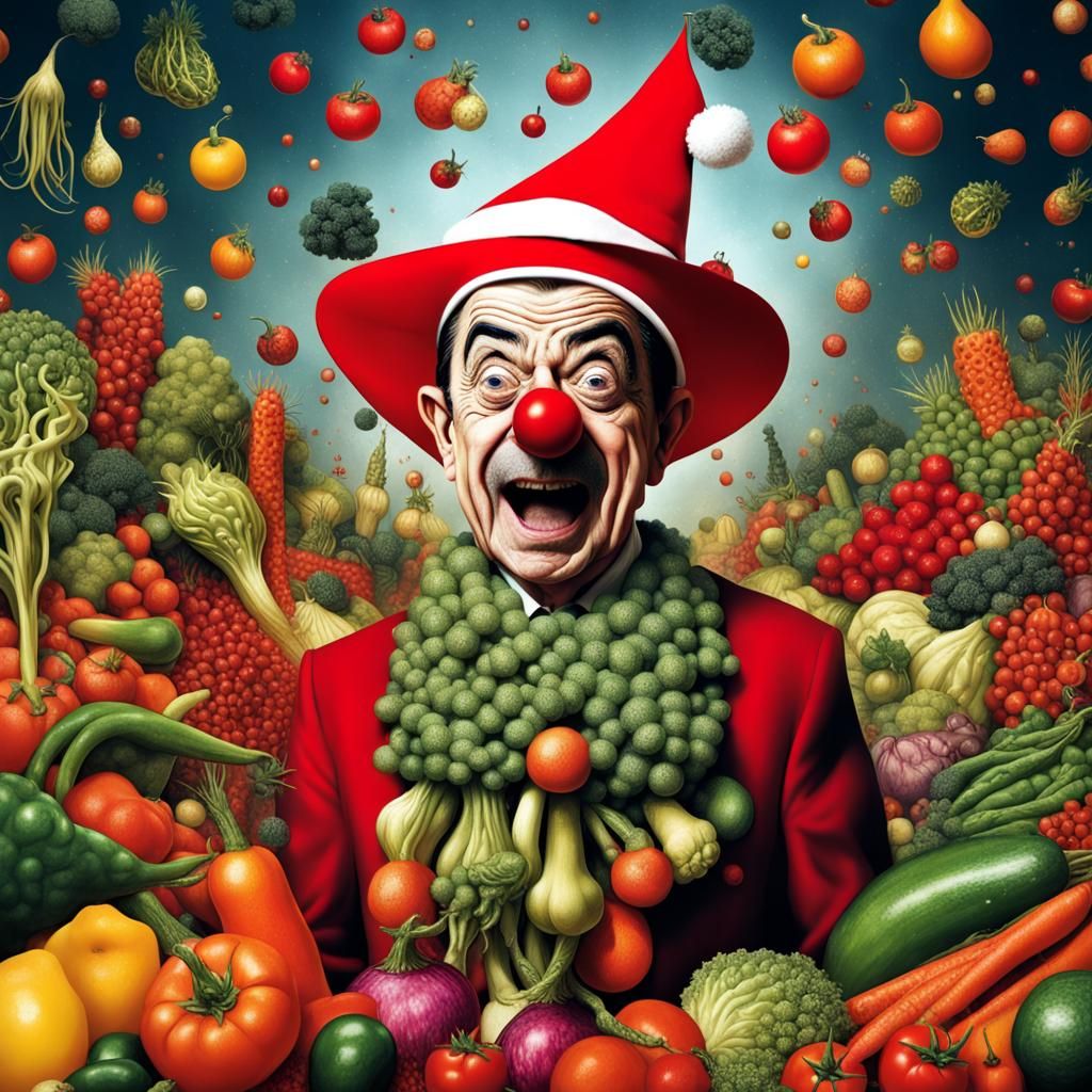 Bizarre Mutant Clown Artwork