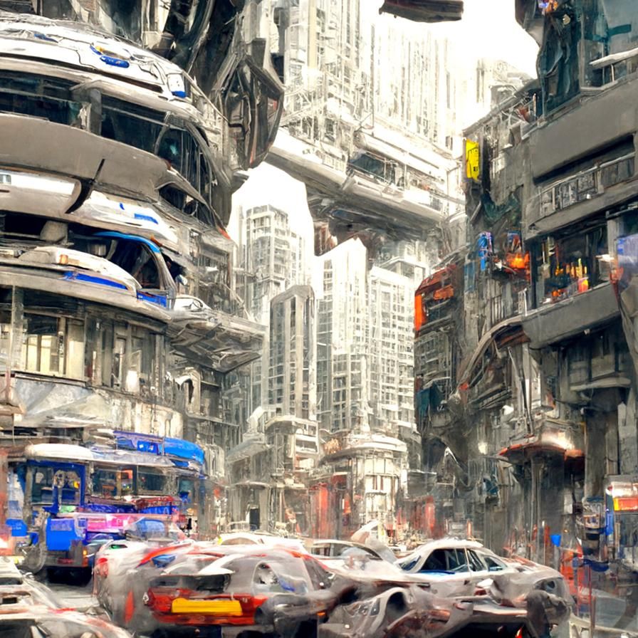 In the city