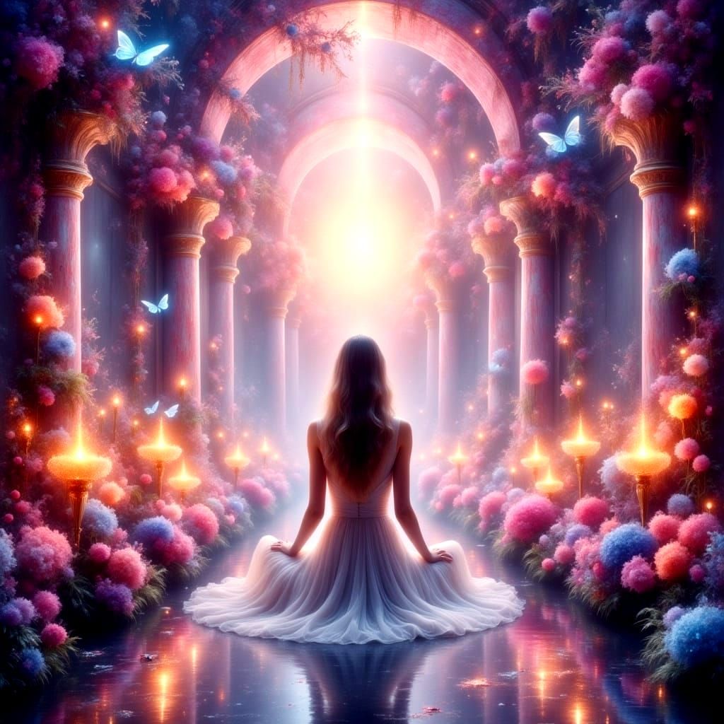 Ethereal Visions in Violet Flame