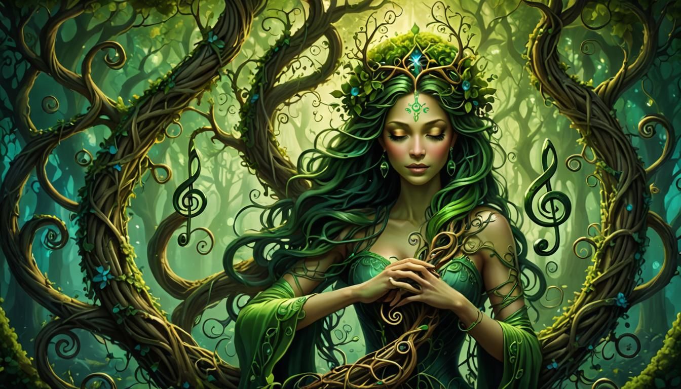 Mystical Tree Queen Holding a Person