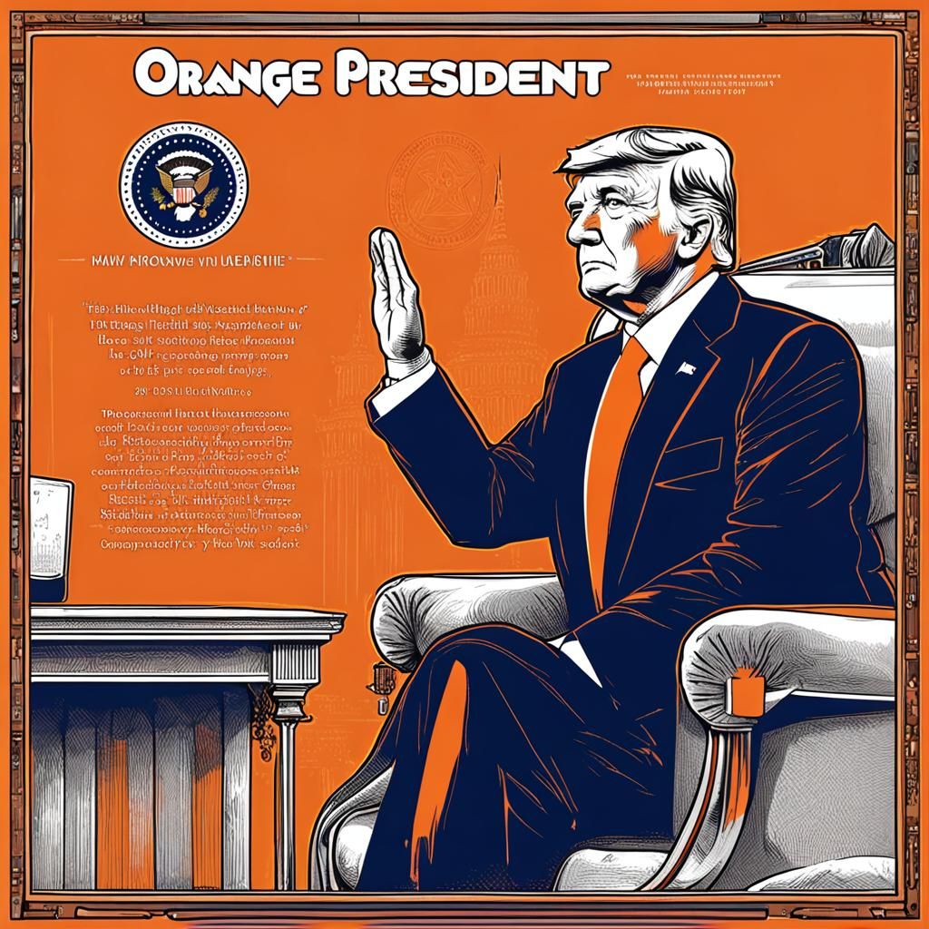 Orange Figure Depicts President