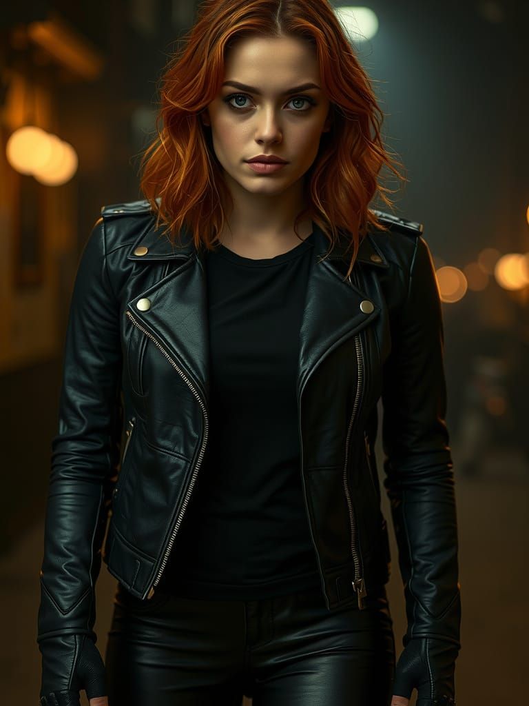 Cinematic Portrait of Janine Zarbell in Noir Alley