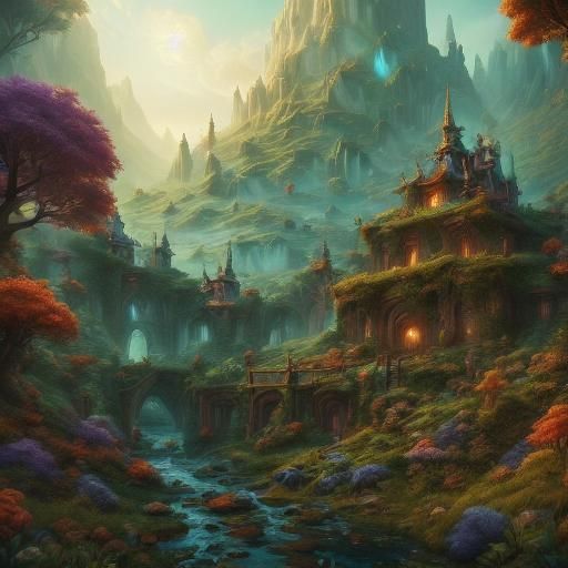Fantastical Matte Painting in Deep Color