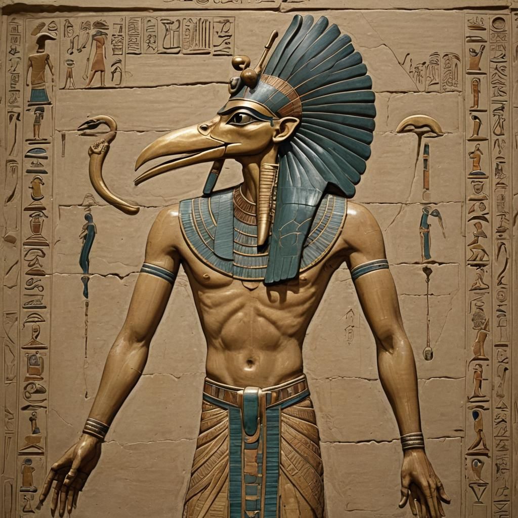 Thoth, Egyptian God, as Feathered Serpent