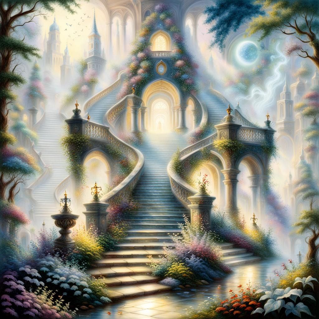 Cosmic Stairs Ascend to Ethereal Paradise