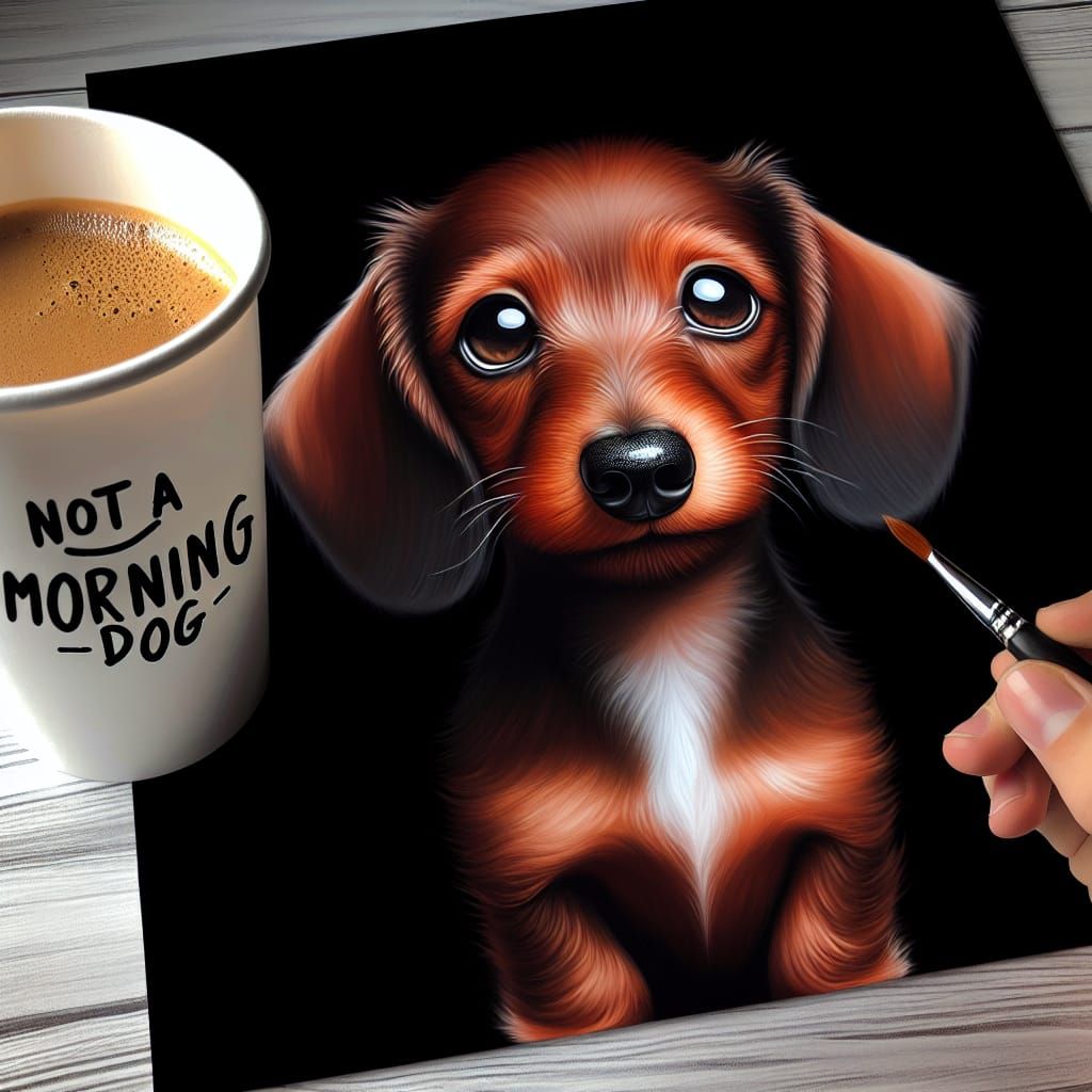 Hyperrealistic Airbrushed Acrylic Oil Illustration of a Redd...