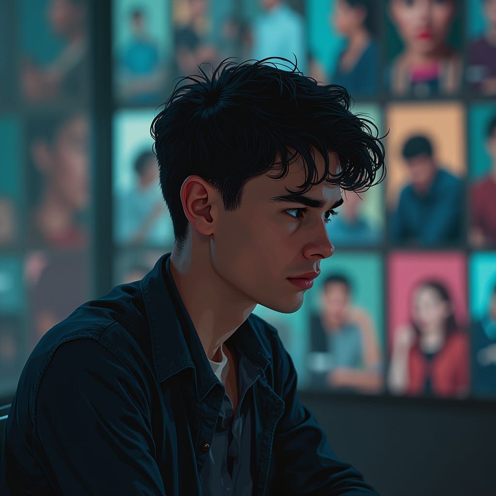 A Young Man Contemplates the Digital Age