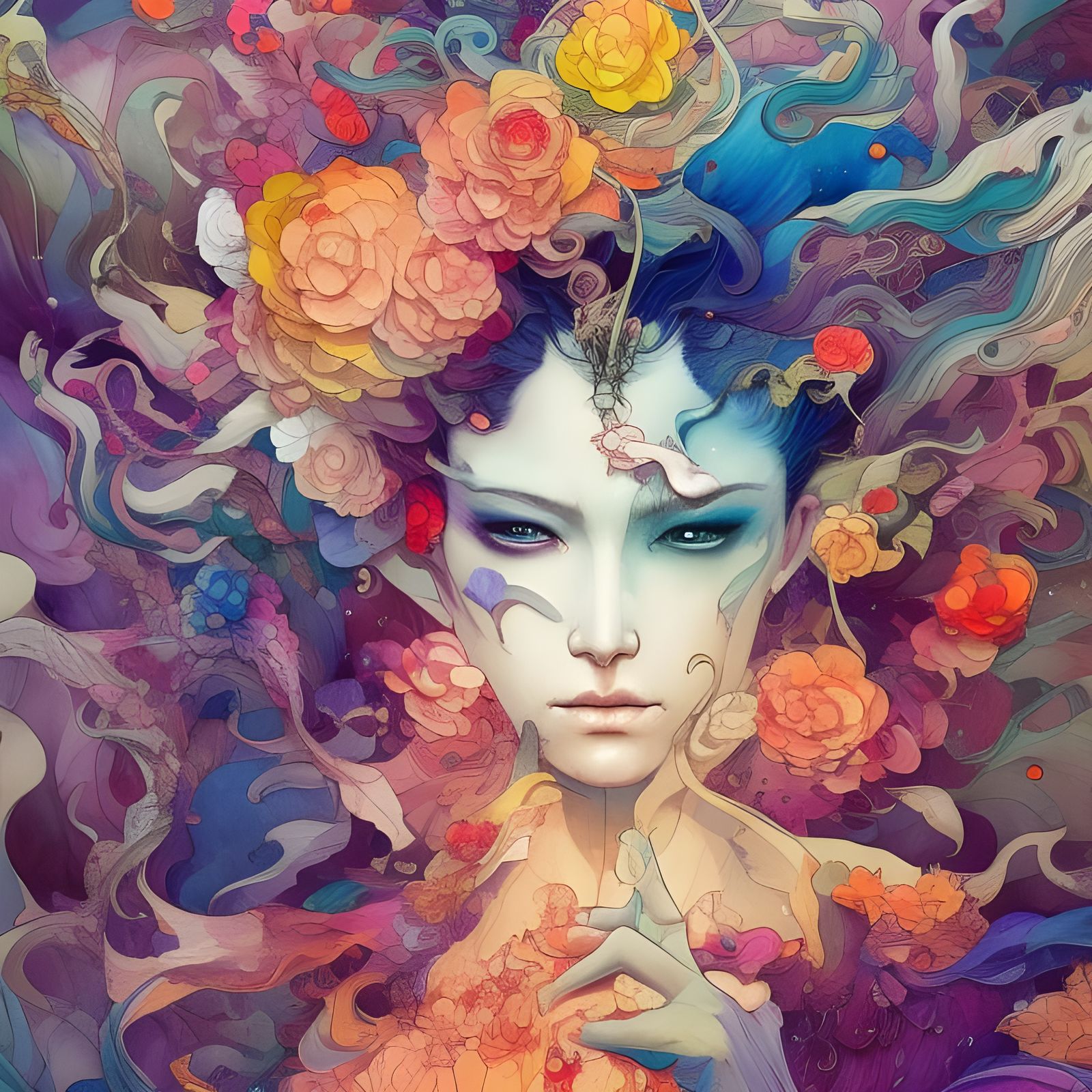 Alive Watercolor Art Inspired by Japanese Masters