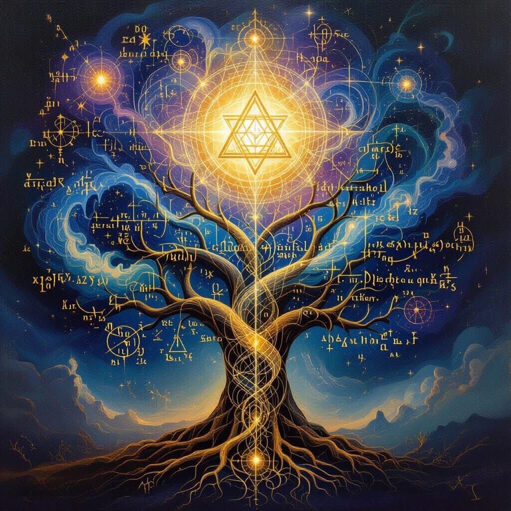 Kether Crown of Life Metaphysical Surreal Painting