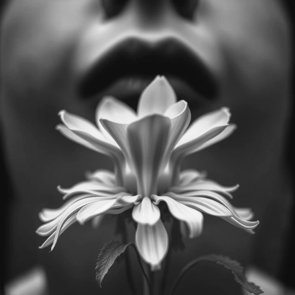 Pop Art Portrait of a Swamp Flower Destroyer in Close-Up