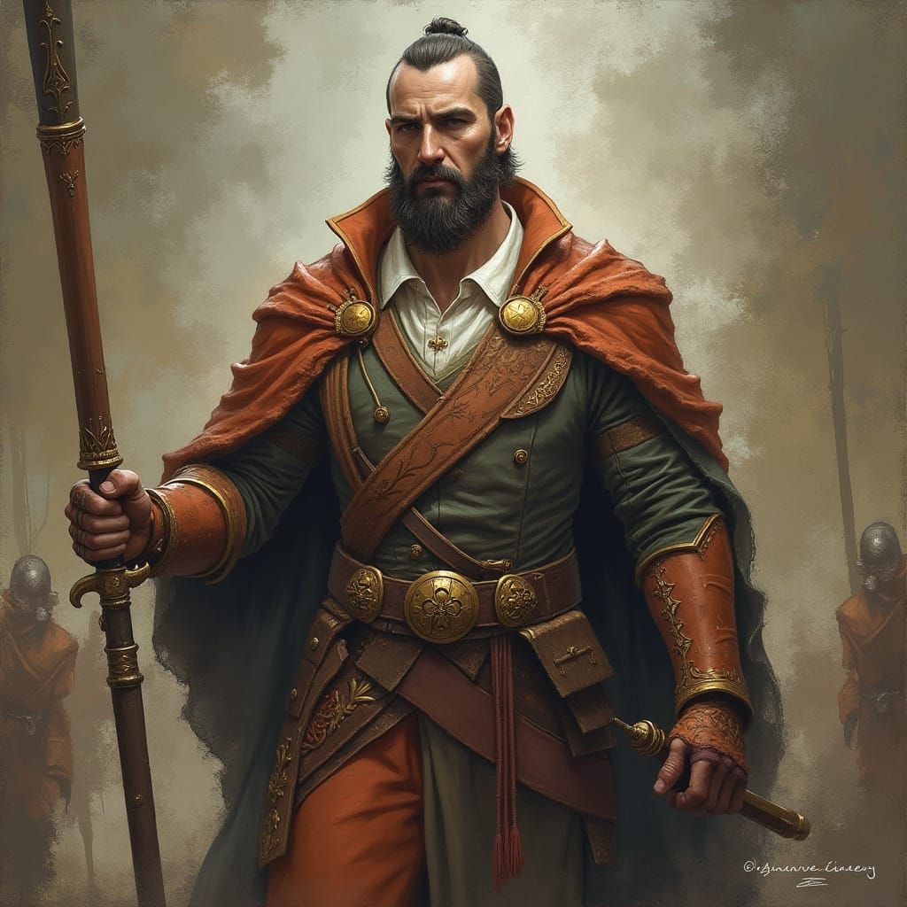 Romantic Sailing Ship Sails the Green Turbulent Sea