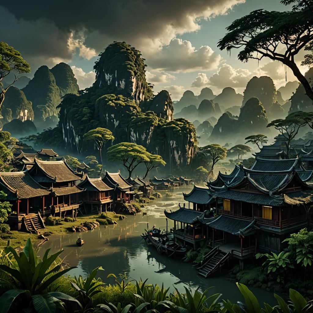 Vietnam: Detailed Matte Painting in Unreal Engine