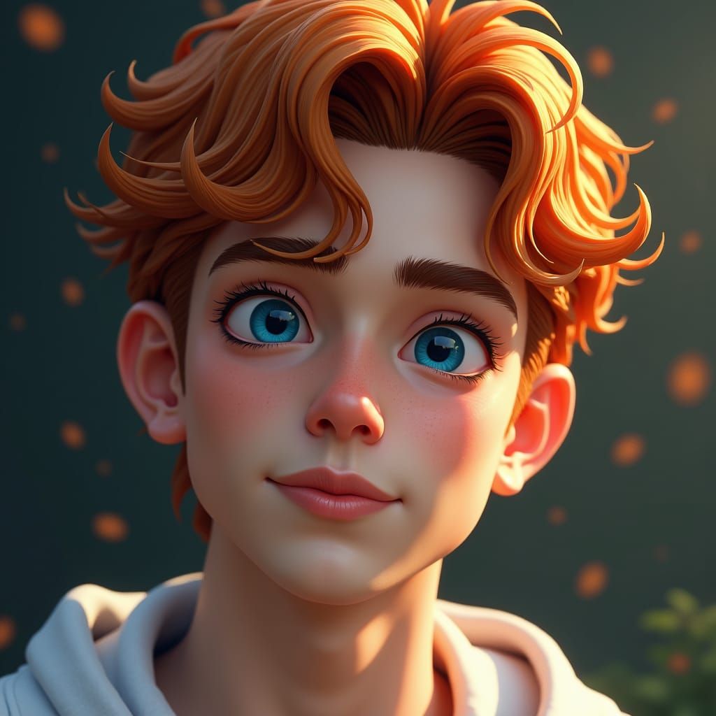 Young Man with Ginger Hair, Fantasy Concept Art