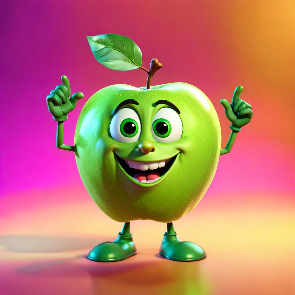 A friendly apple