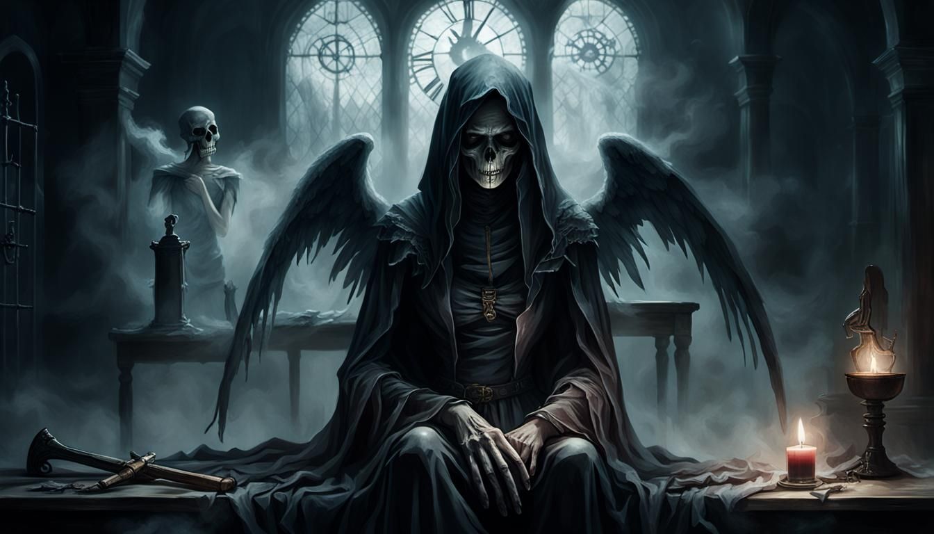 Eerie Grim Reaper Emerges in Dark Fantasy Art