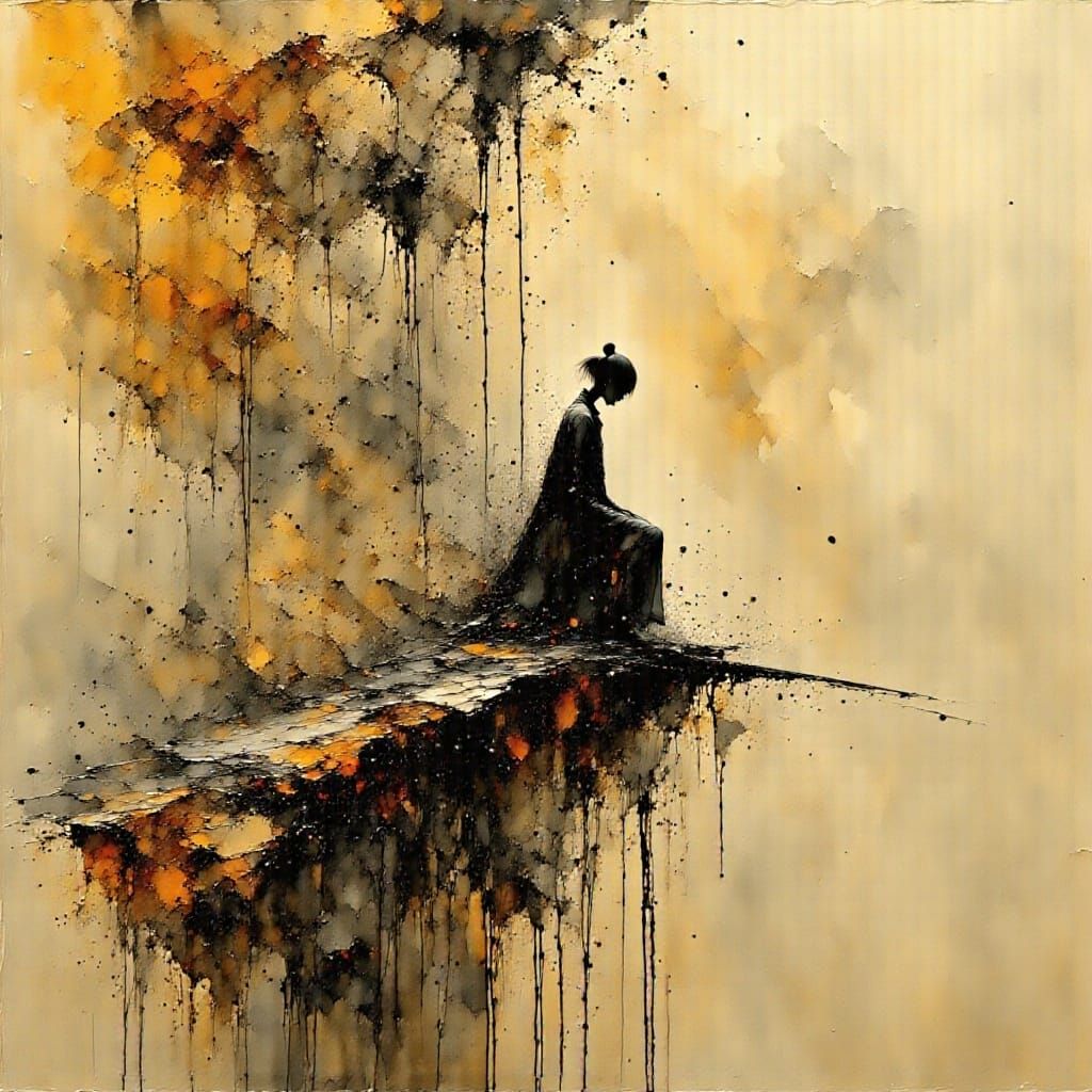 Asian Warrior Woman with Sword, Photorealistic Detail