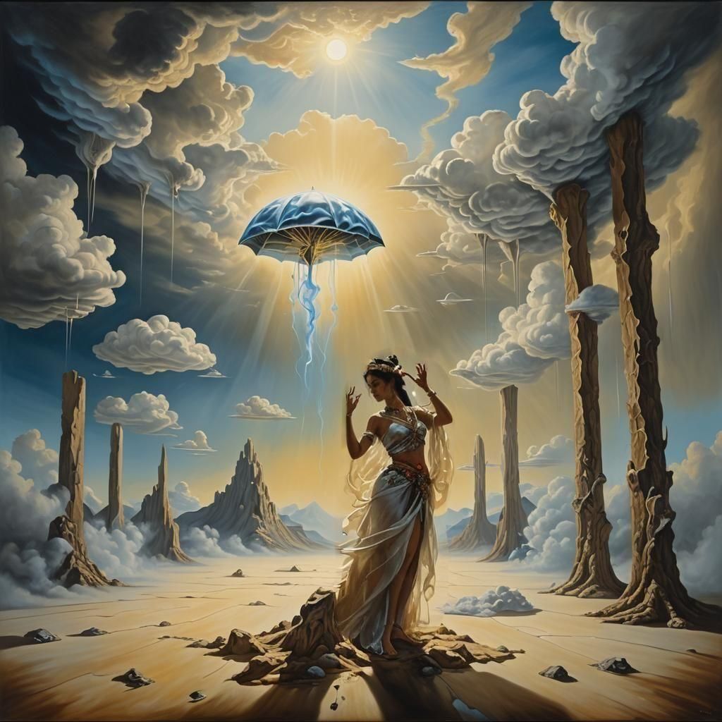 Surreal Creature in Warm Space: Cinematic Surrealism